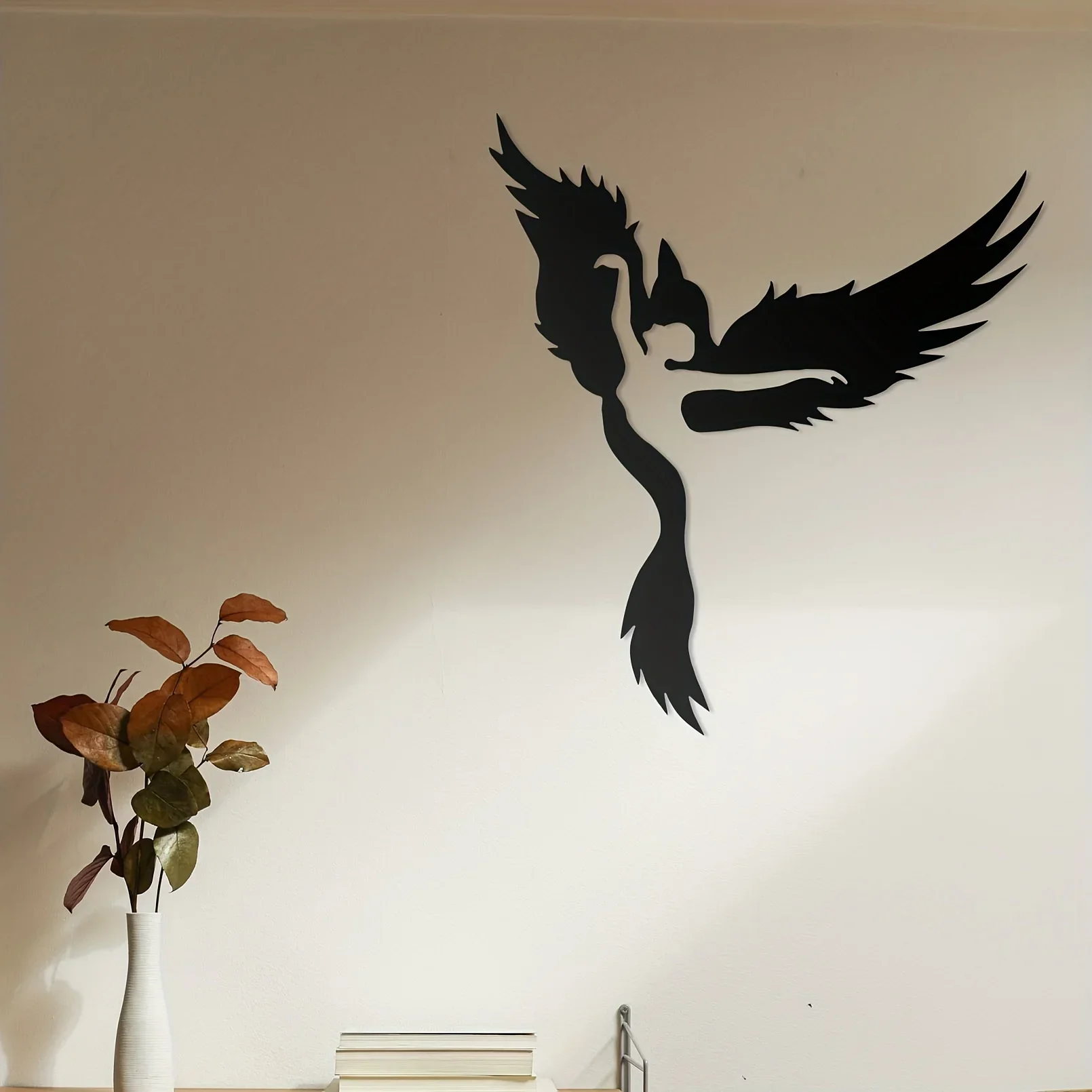 

CIFBUY Deco Metal Angel Bird Wall Mounted Decoration Simple Line Drawing Home Painting Wall Sculpture Kitchen Bathroom LivingRoo