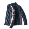 Men's motorcycle racing suit PU leather label color jacket 3