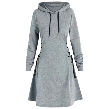 Robe sweat-shirt manches longues femme automne 2025 mode
