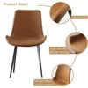 Dinner Chairs Set of 4, Kitchen Dining Room Chairs, Upholstered Dining Accent Side Chair in Faux Leather Cushion Seat, Chair 6