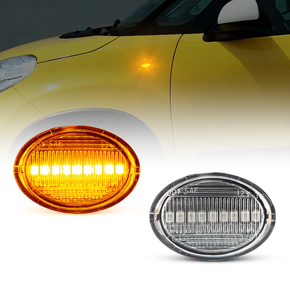 Indicatore Di Direzione Laterale Dinamico A Led Lampeggiante Sequenziale Per Fiat 500 500C 500L Per Abarth 500 595 695 2X Dynamic