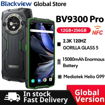 Blackview BV9300 Pro Rugged Phone 6.7'' 120Hz Display 8GB 256GB Dual Screen 15080mAh Battery 64MP Cellphone Smartphone