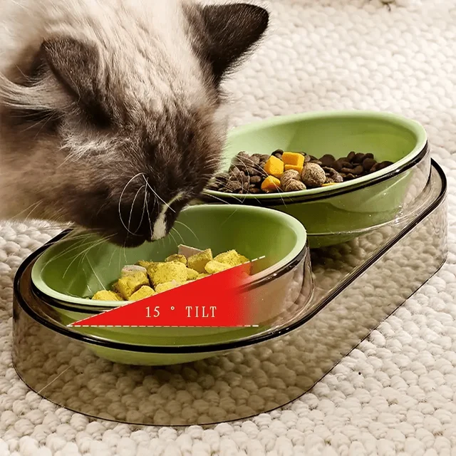 Durable Elevated Dual Bowl Feeder | Raised Pet Feeding Station with Non-Slip Stand, Easy Feeding for Cats & Small Dogs 3