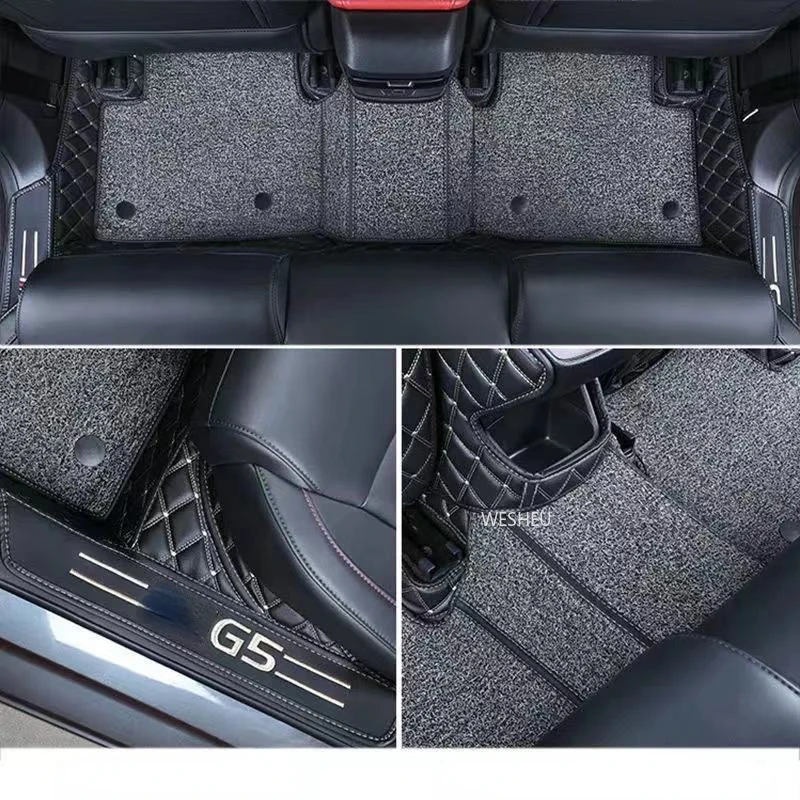 Waterproof Custom Leather Floor Mats For MG 5 Interior Details
