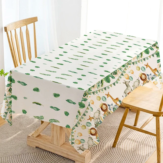 Nappe animaux de la Jungle sauvage une forêt Safari décorations de fête d'anniversaire faveurs pour enfants cuisine Table à manger couvre bébé douche 5