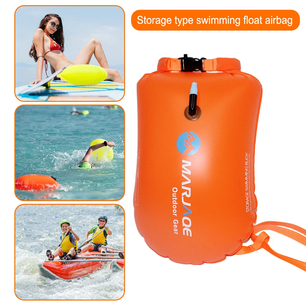 Swimming buoy 20L Safety Swimming Buoy PVC Inflatable Drifting Rafting Bag with Belt 12KG Buoyancy Lightweight for Water Sports