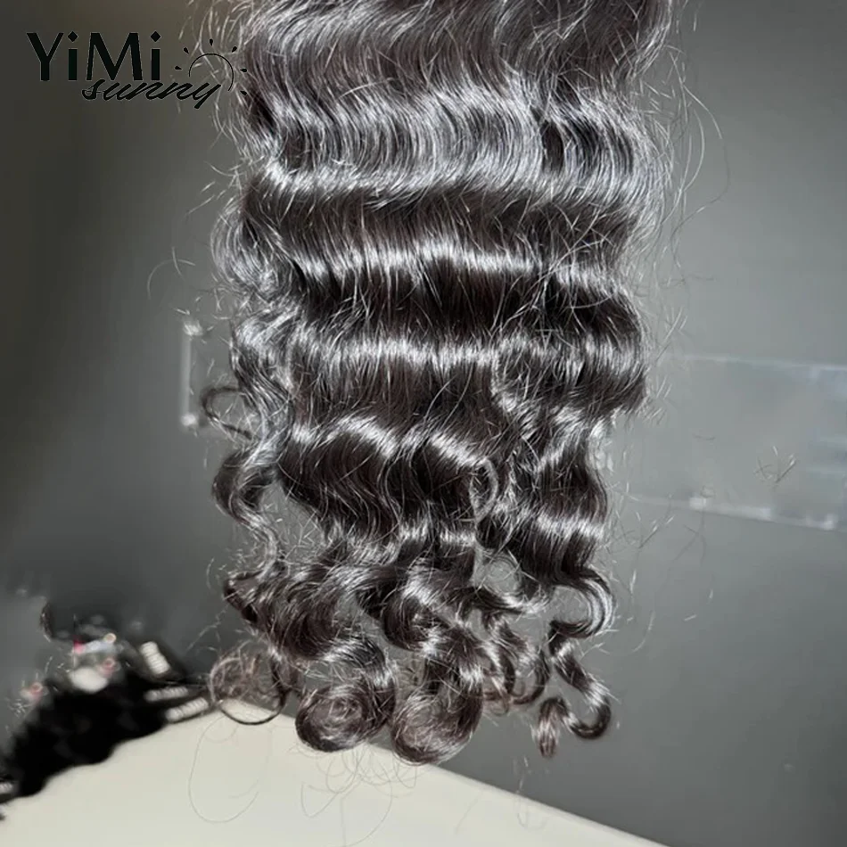 Burmese Wave Human Hair Bundles Unprocessed Virgin Curl Extension Weft 4pc Bundles Deals To Make Full Head For Women Yimisunny