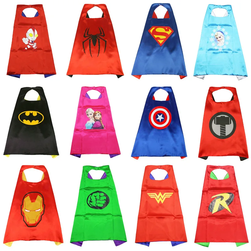 Marvel Spider Man Iron Man Hulk Bambini Mantello Patch Party Comic Super Hero Cosplay Eseguire Prop Halloween Party Gift Dressing