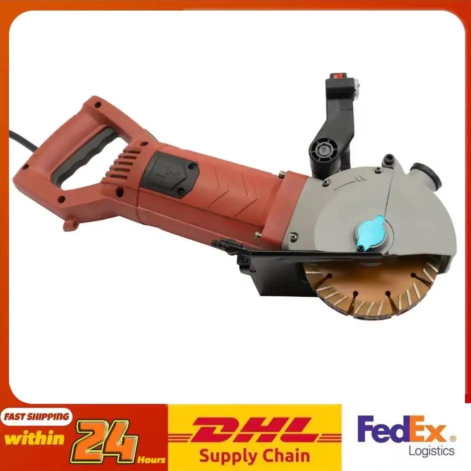 4800W Concrete Cutter & Wall Router - 6500RPM Diamond Blades, Adjustable Depth, Laser Guided, Dust-Free with Water Pump