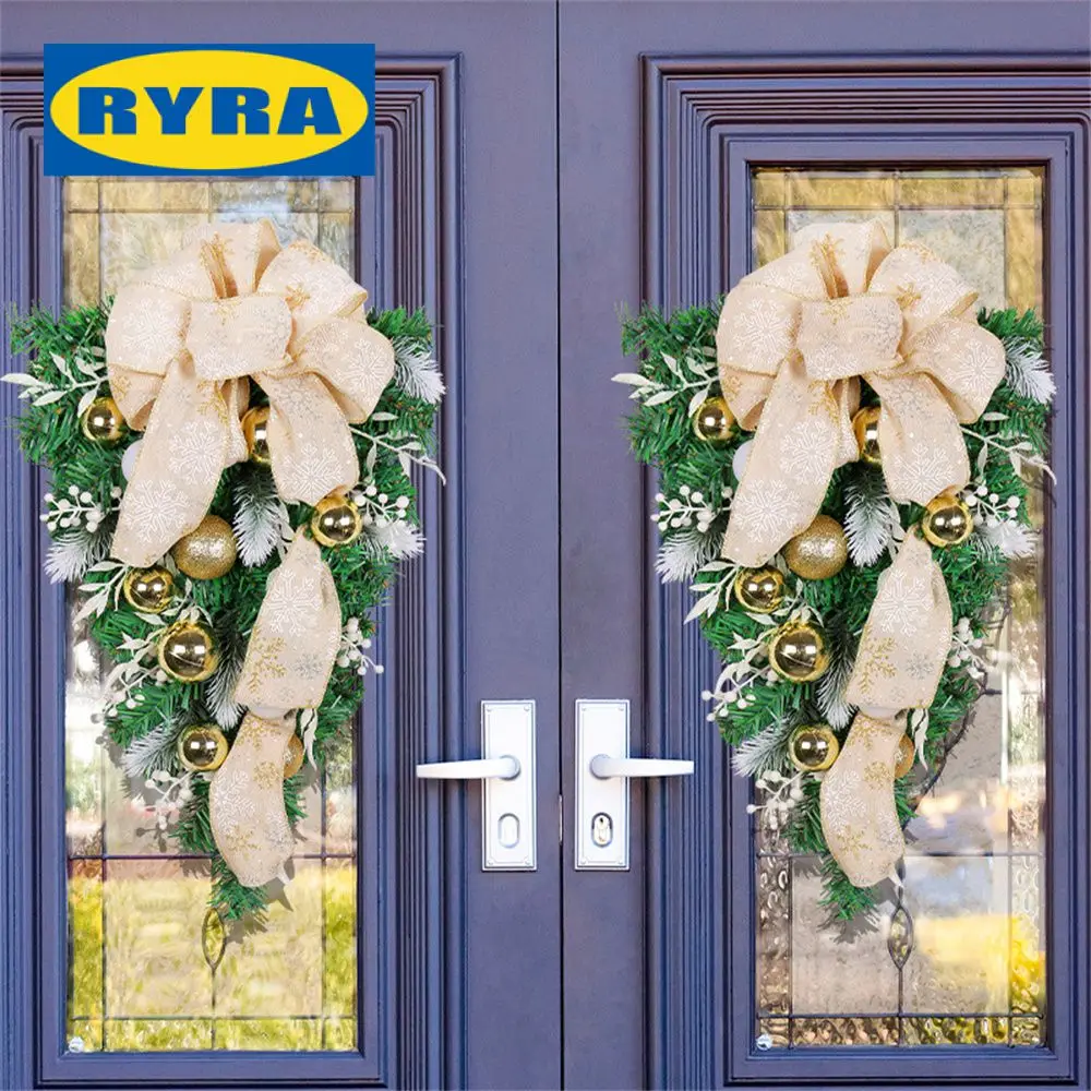 

Элегантный венок, простое в установке украшение для дома, красивое украшение для входной двери, многофункциональное праздничное украшение ручной работы