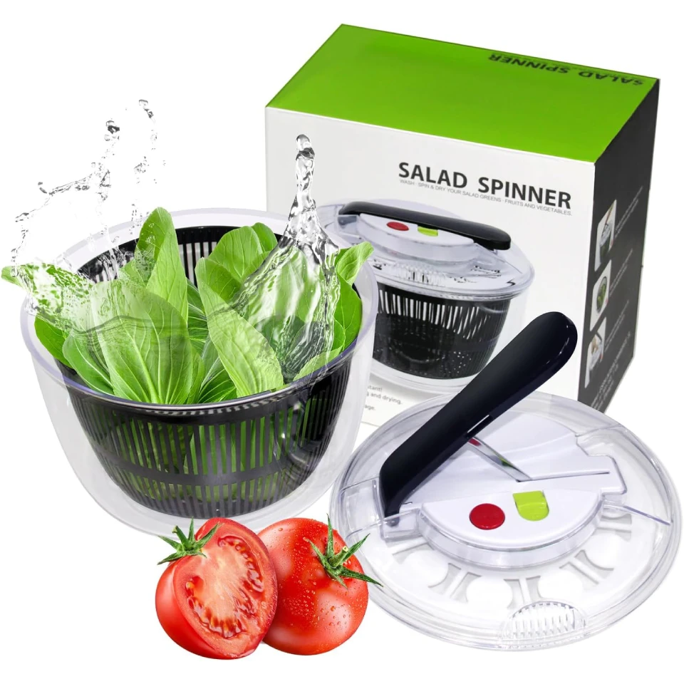 Manual Vegetable Dehydrator for Kitchen, Vegetable Washing and Drainage Basket, Salad Washing Basin