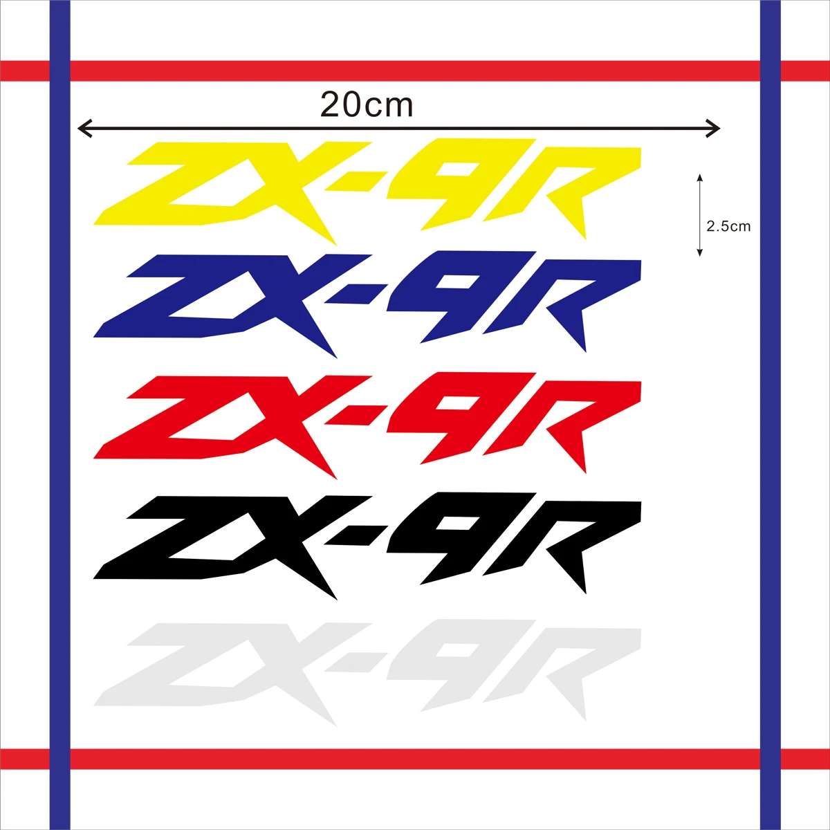 2PCS Reflective Motorcycle Wheels Fairing Helmet Tank Pad Decoration Logo Accessories Stickers Decals For KAWASAKI ZX9R ZX-9R