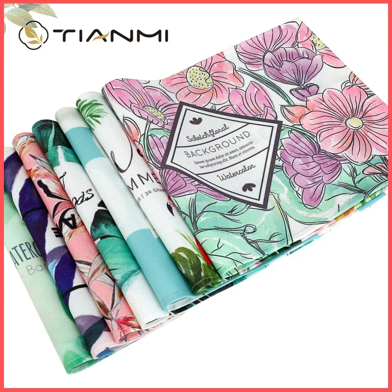 TIANMI Nail Art Hand Rest Cushion Pad Manicure Tools Table Mat Linen Cloth Pad Waterproof Nail Art Equipment Fashion Print Mat