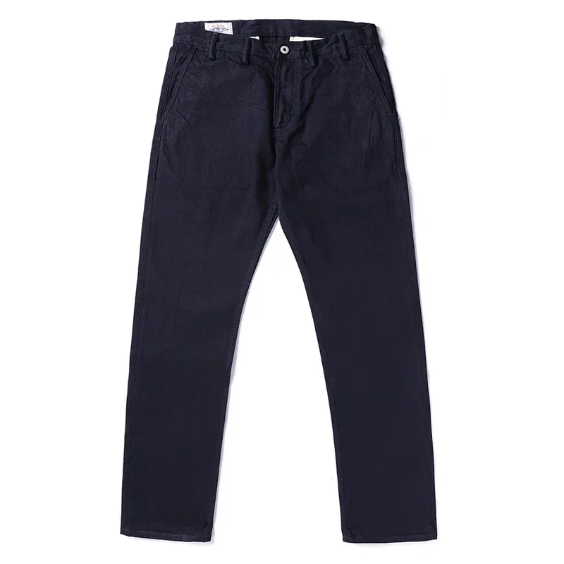 블루-블랙 레드 오피서 토네이도 바지 슬림 스트레이트 핏 14온스 인디고 셀비지 데님 진