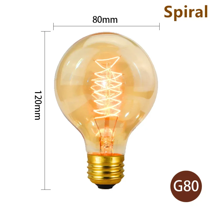 ตัวเลือกสินค้า หลอดไฟ Edison ไส้ 40W E27 ตกแต่งบ้านสไตล์วินเทจ