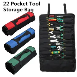 Multifunctional Toolkit Carrying Bag Reel Type Tool Kit Electrician Tool Insert Bag Canvas Oxford Cloth Hardware Tool Kit