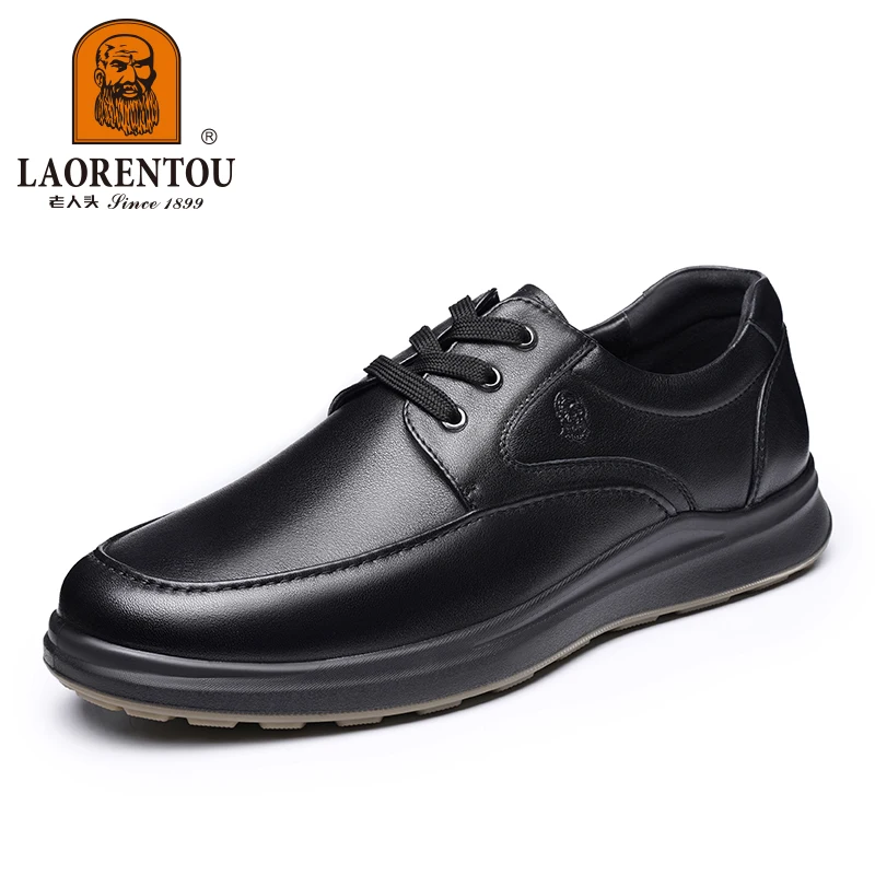 LAORENTOU real leather business casual leather shoes, soft leather, breathable thick sole, comfortable middle-aged shoes 232636 2
