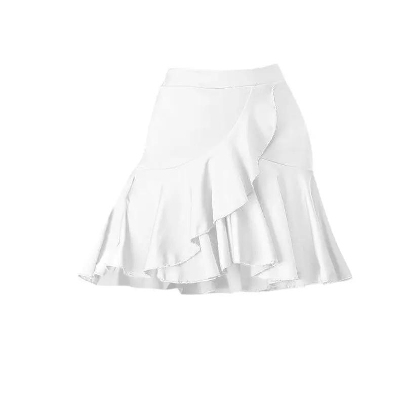3 Colors Kids Latin Dance Dress Practice Dresses Latin Performance For Women Girls Spandex Competition Examination Dance Skirt