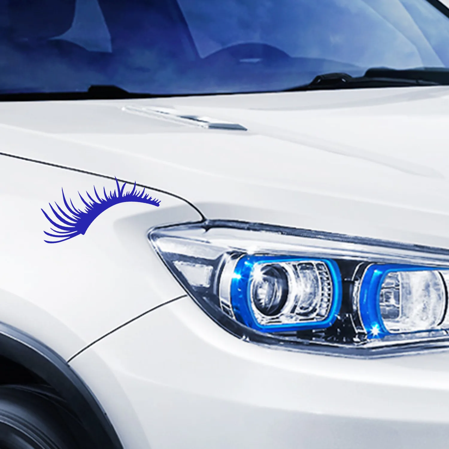 41*8.5cm 1 Pair Charming Eyelashes Car Sticker 3D Vinyl Decals for Car  Styling Headlight Fake Eye Lash Stickers Auto Decorations - AliExpress