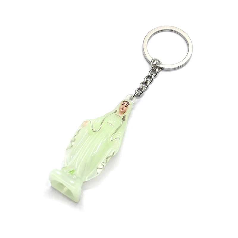

Catholic Keychain Holy Mother Glow in the Dark for Key Ring Pendant Charm