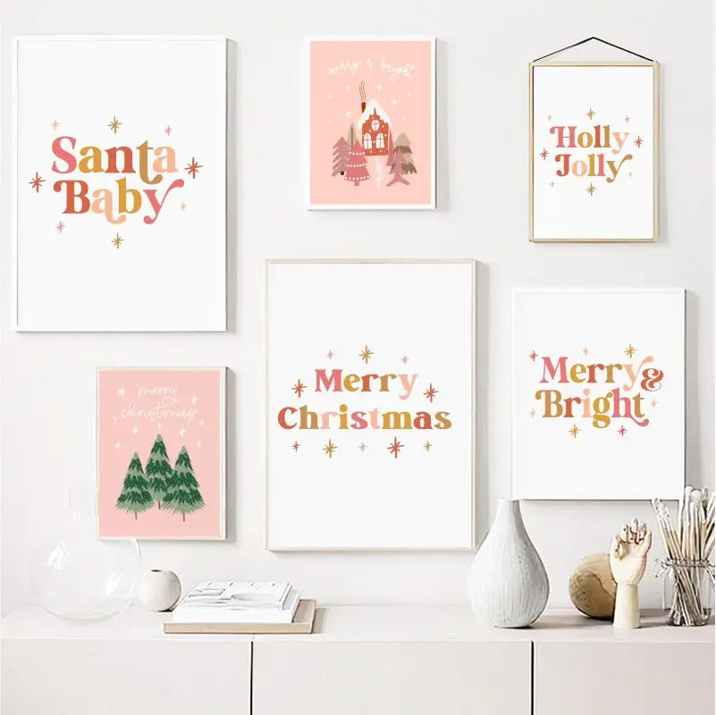 Christmas Tree Wall Christmas Lovely Quotes Print Art Canvas Poster For Living Room Decor Home Wall Picture