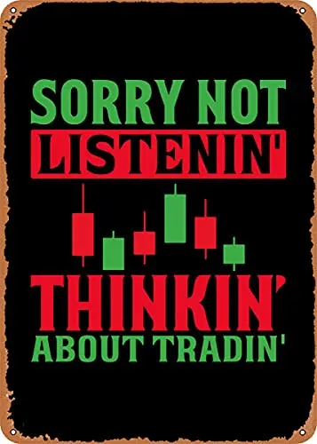 

Извините, не слушайте, традиционный винтажный вид, металлический знак, запатентованные художественные принты, ретро подарок, 8x12 дюймов