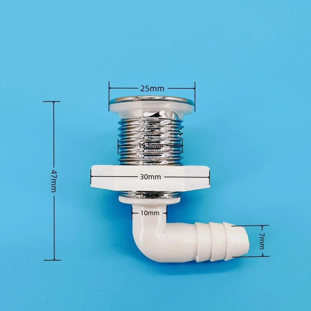 7mm Nozzle 25mm Cover Ultra-thin Curved Bathtub Bubble Nozzle Chromed Cap PVC Base Massage Bathtub Air Jet