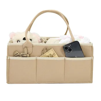 Borsa portaoggetti per pannolini in feltro per bambini Pannolini per giocattoli vari per bambini Borsa per pannolini in feltro di grande capacità
