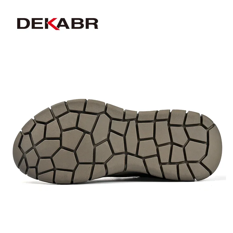 DEKABR Men's Shoes Genuine Leather Luxury All Seasons Quality Comfortable Handmade Anti-Skid Platform Men Casual Shoes 4