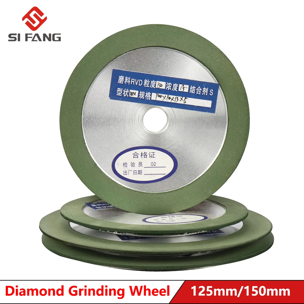 125mm/150mm Diamond Grinding Wheel 32hole Cup Grinding Circle for Tungsten Steel Milling Cutter Tool Sharpener Grinder 1Pc 100mm 125mm 150mm алмаз шлифовальные колеса шлифовальные круг grit 150 для вольфрама стали фрезерный резак инструмент sharpener grinder