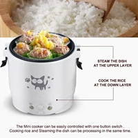 Car Mini Rice Cooker 12V 24V 220V Portable Smart Steamer for Self-driving - Ideal for 1-2 People. 2