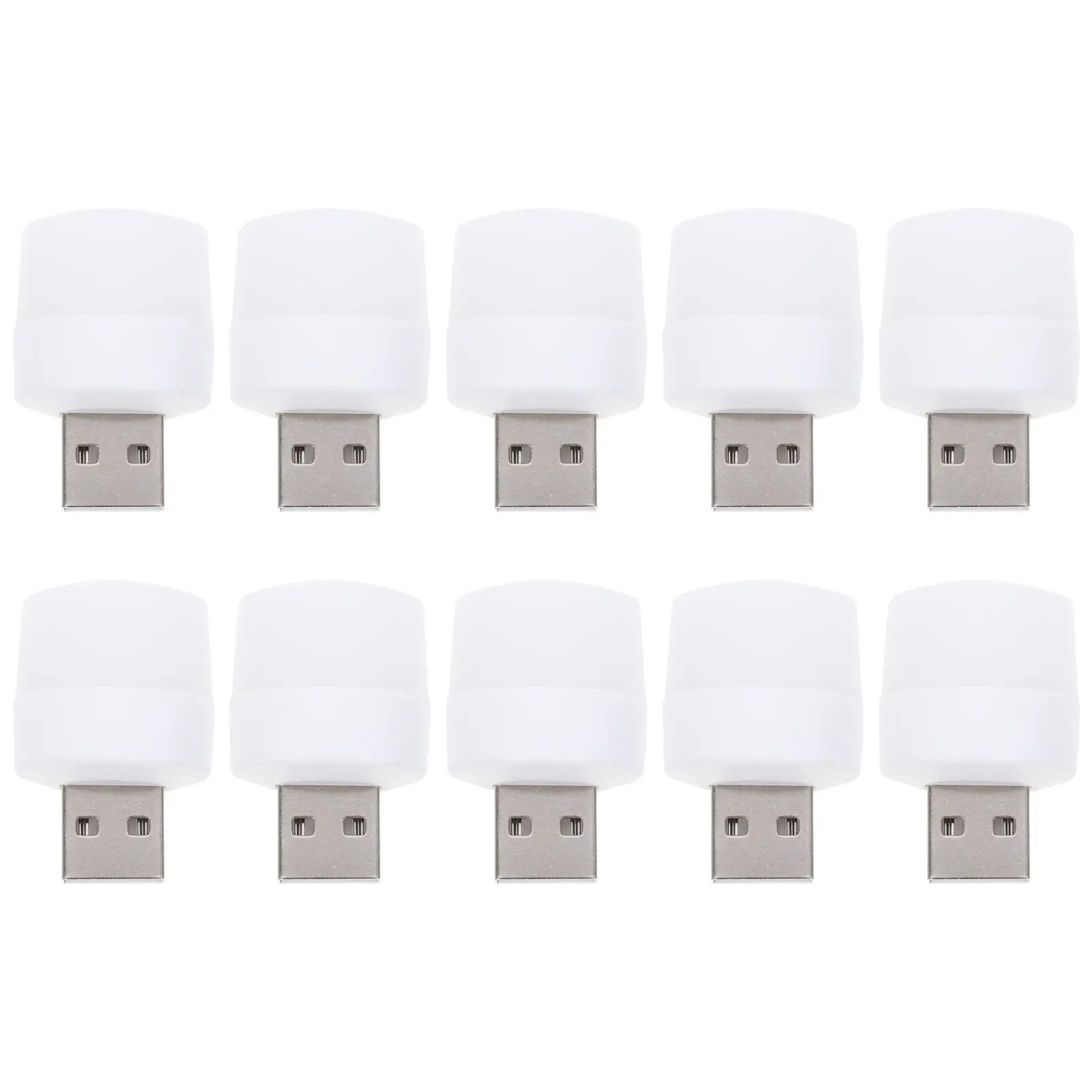 10Pcs 휴대용 USB LED 야간 조명 미니 분위기 램프 고휘도 부드러운 조명 자동차 인테리어 노트북 USB 라이트 주변 조명