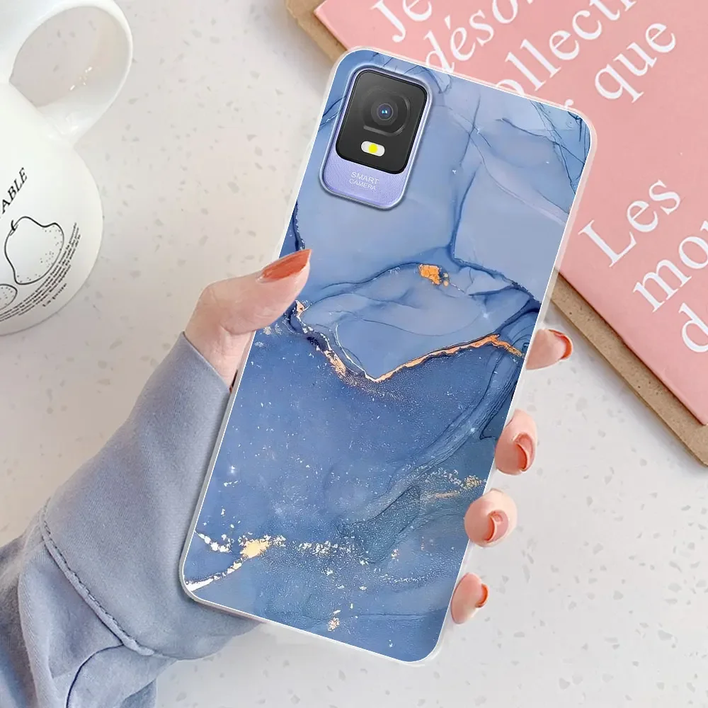 HONLEN Custodia Per TCL 403: Cover Sfumata Trasparente In TPU Con Angoli Rinforzati