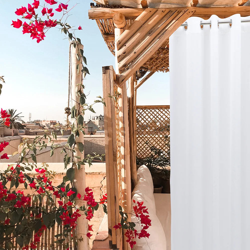 

2Pcs Outdoor Decorative Curtain Pavilion Privacy Curtain Simple Style Curtains for Garden Yard