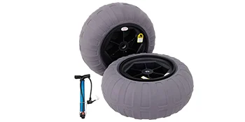 SucceBuy Beach Balloon Wheels 13" Replacement Sand Tires TPU Cart Tires for Kayak Dolly Canoe and Buggy w/ Free Air Pump 2-Pack