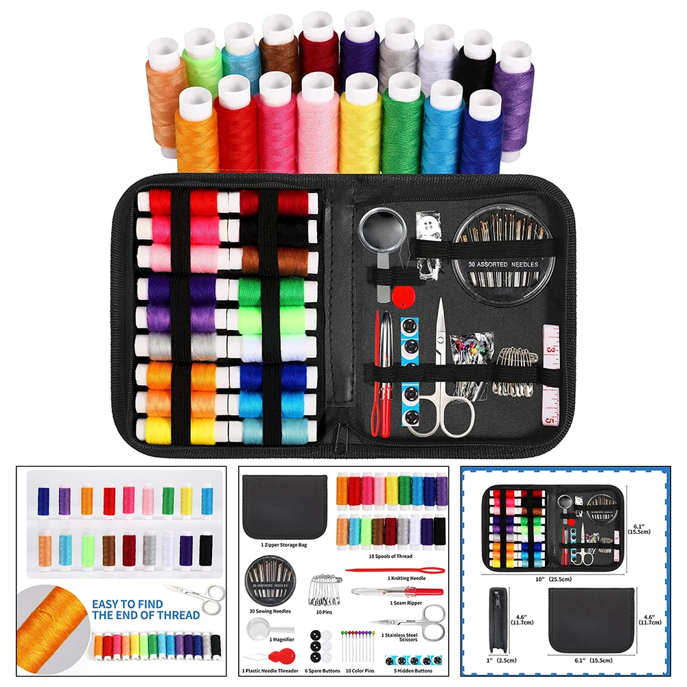 

Multi-function Sewing Kits Bag DIY Sewing Tools Box Set For Hand Quilting Stitching Embroidery Thread Sewing Accessories