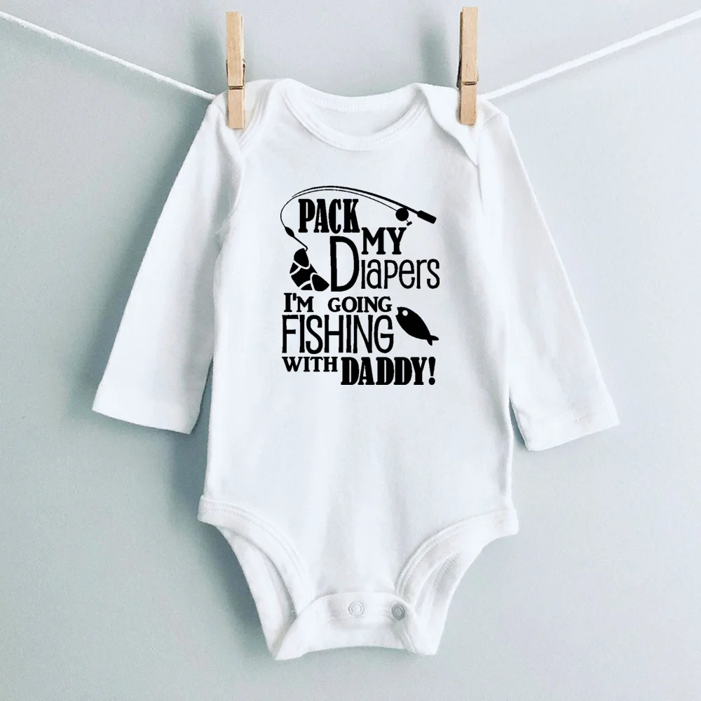 

Adorable Baby Boy Romper with Pack My Print Bodysuit Soft and Comfortable Long Sleeve Romper Spring&Fall Newborn Clothing