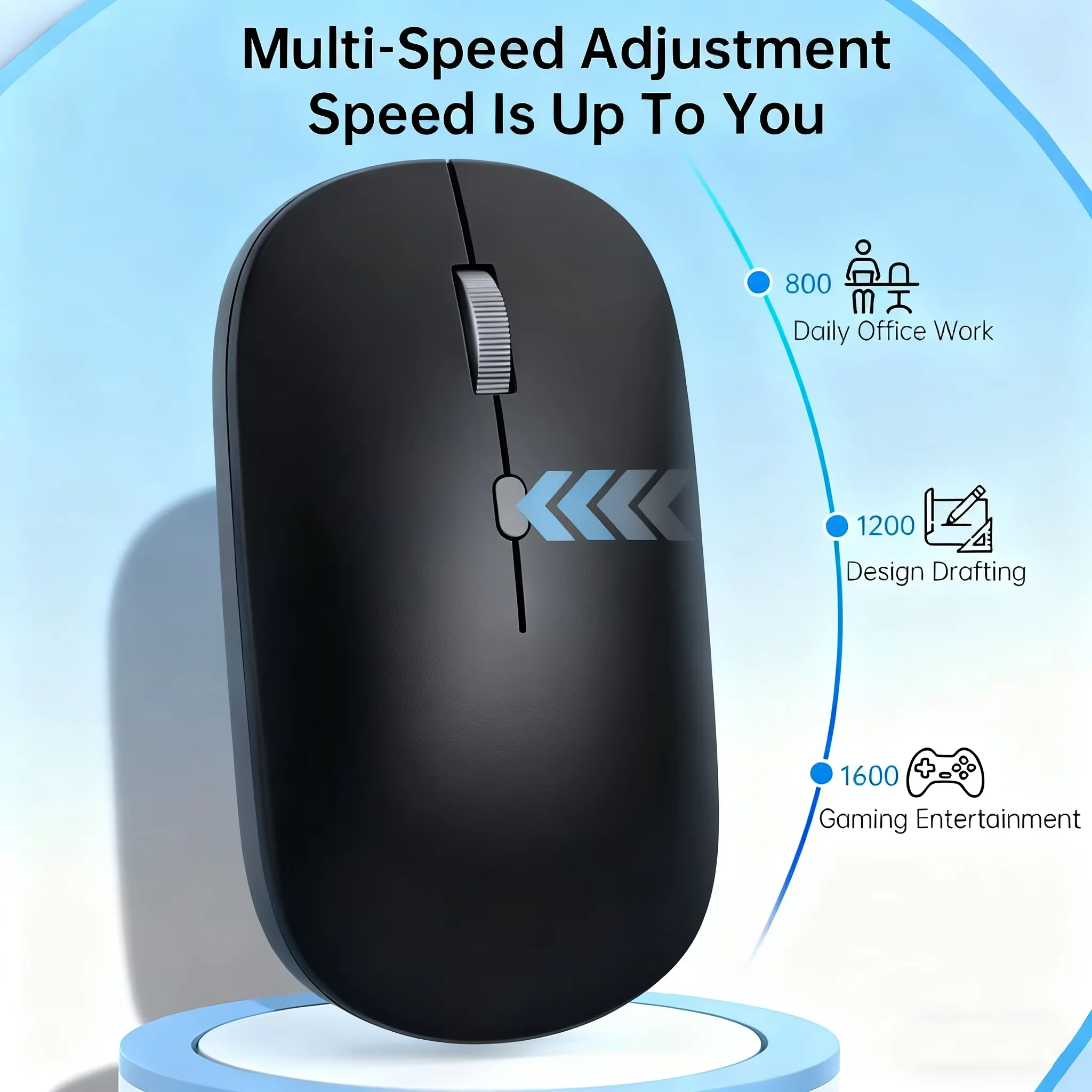 Wireless Mouse Bluetooth-compatible Mouse 2.4G Dual Modes Ergonomic Computer Mice For Laptop iPad Tablet PC Office Gaming Mouse