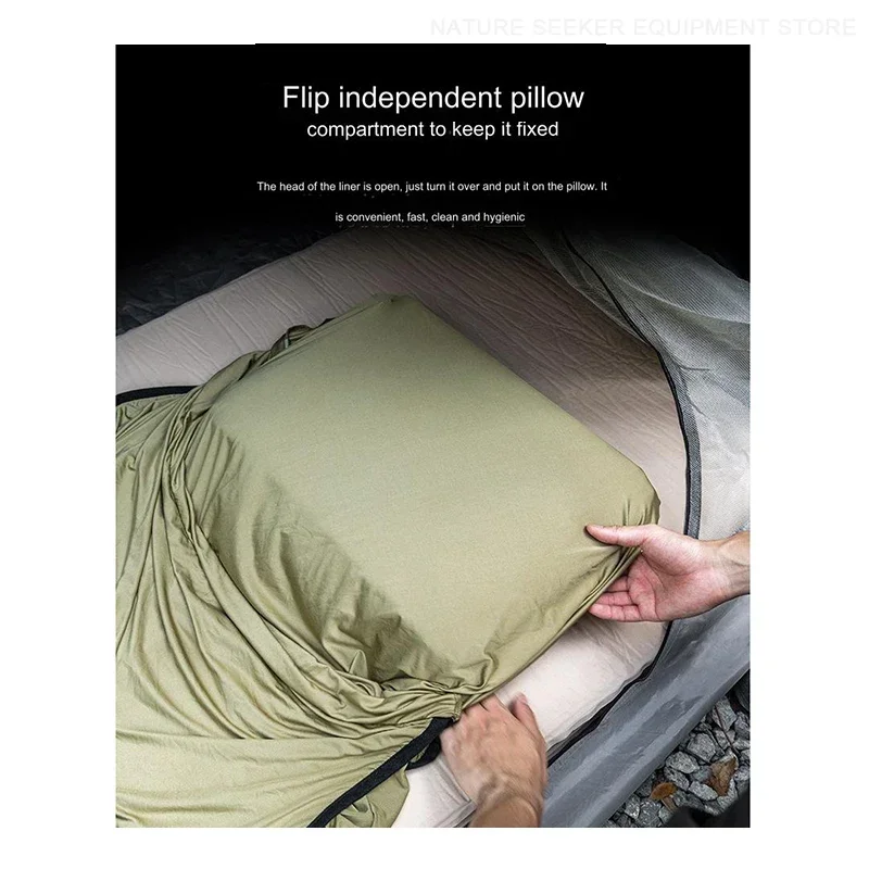 HIKEMAN Sleeping Bag Liner High Elastic Sleeping Bag Sheets Outdoor Camping Tent Travel Hotel Tourist Bed Suppies Camping Gear