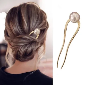 Nuove forcine per capelli coreane a forma di U conchiglia in metallo fermagli per capelli per donne ragazze bastoncini per capelli creatore di panini accessori per lo styling dei capelli regali 1
