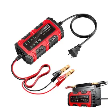 Caricabatterie per Moto 6V/12V, Mantenitore di Carica Automatico, Caricatore a Corrente Continua per Batterie Auto, Barca, Camper, Camion, Tosaerba, Golf