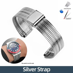 Timex Retro Stainless Steel Waterproof Watch Strap, 18mm - 18mm (Silver)