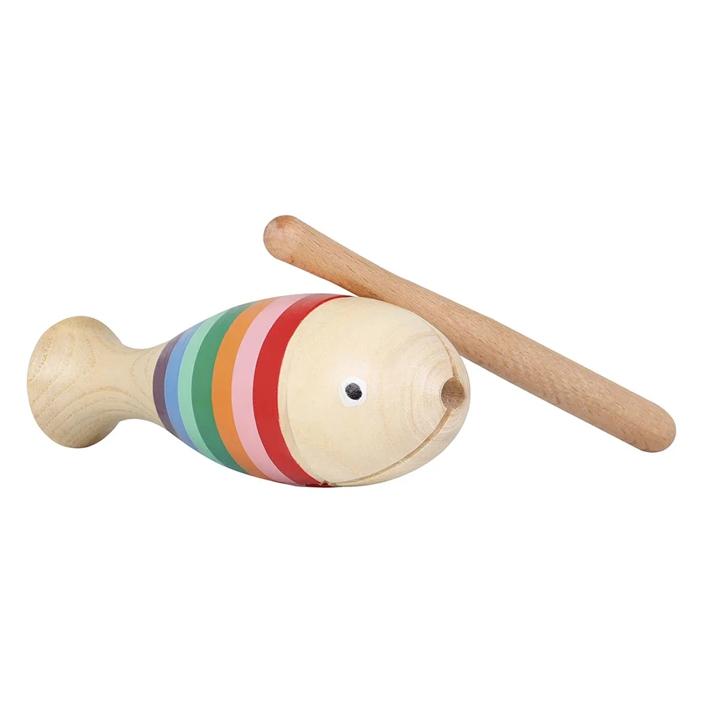 Orff Wooden Musical Instrument for Children Kid Toys Percussion Colorful Fish Toy Toddler Music Early Education Tool Gift