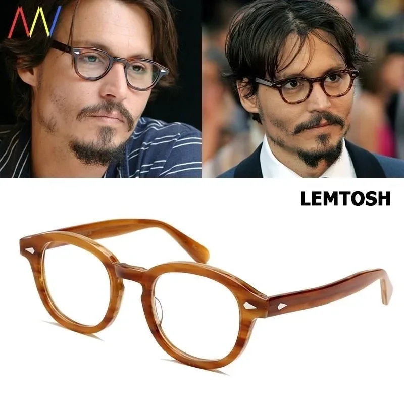 

Базовая Современная оправа для очков LEMTOSH для мужчин, черная, большого размера, Depp, ретро-оправа для близорукости, стандартная мужская оправа