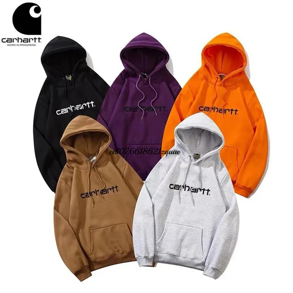 Carhartt Wip 겨울 고딕 맨투맨 스트리트웨어, 캐주얼 레터 빈티지 긴팔 얼짱 다크 남성 후드 맨투맨, 신상