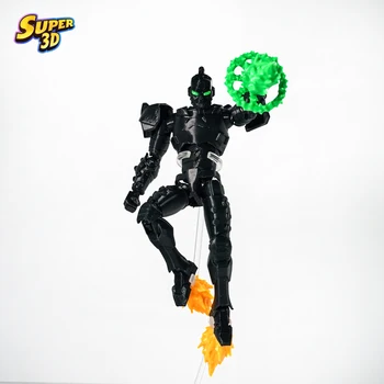 Super Robot Rudy 3D Stampato in 3D, Armatura Nera, Figura d'Azione Multi-Articolata T13, Giocattolo Invincibile