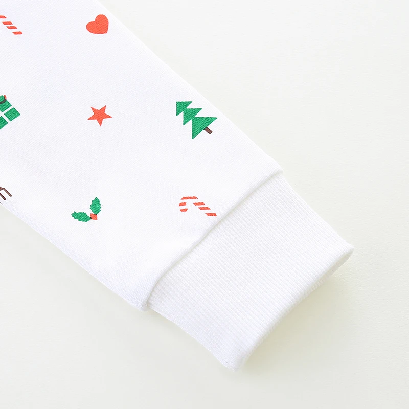 White Tops Cotton Baby Girls 2025 Autumn Spring Kids Clothes Children's Clothing Cartoon Christmas Tree Gifts Sweatshirts