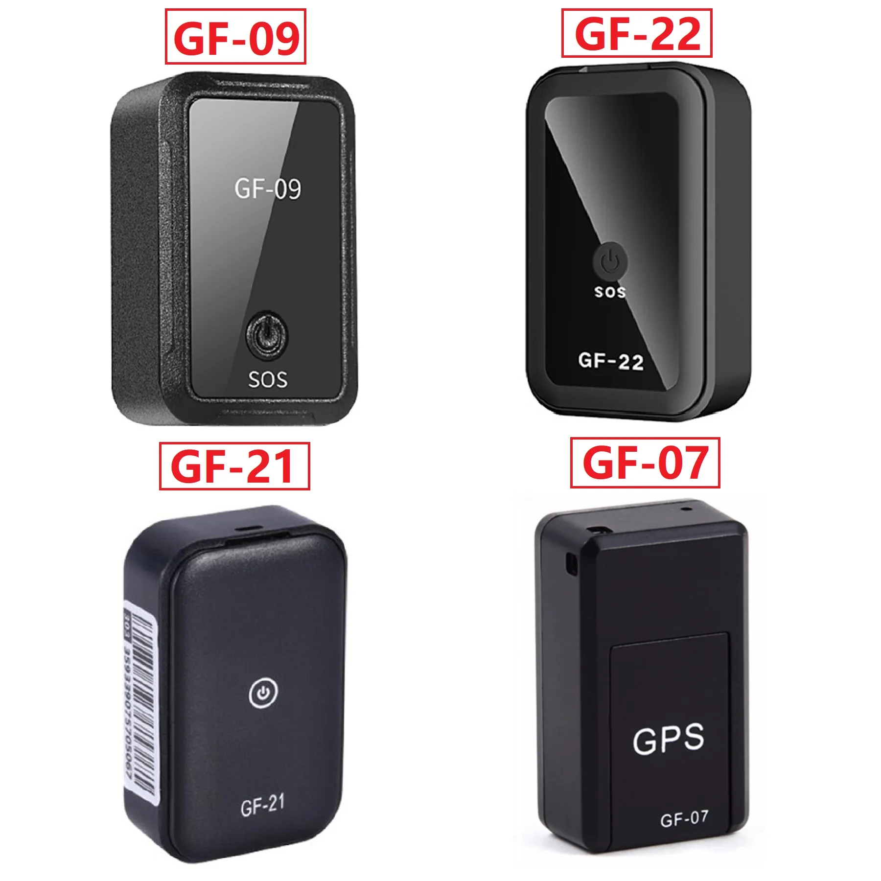 GF-07 GPS 로케이터 GF-21 GPS 추적기 GF-22, 분실 방지 추적기 레코드 추적 장치, 음성 제어 휴대폰 포함, GF- 09