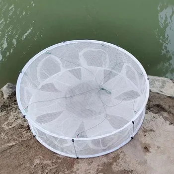 Automatic Folded Fishing Net,Crab Net Fish Net,Casting Cage Crab Net,Foldable Fishing Mesh Trap for,Minnows,Lobster,Crawfish etc