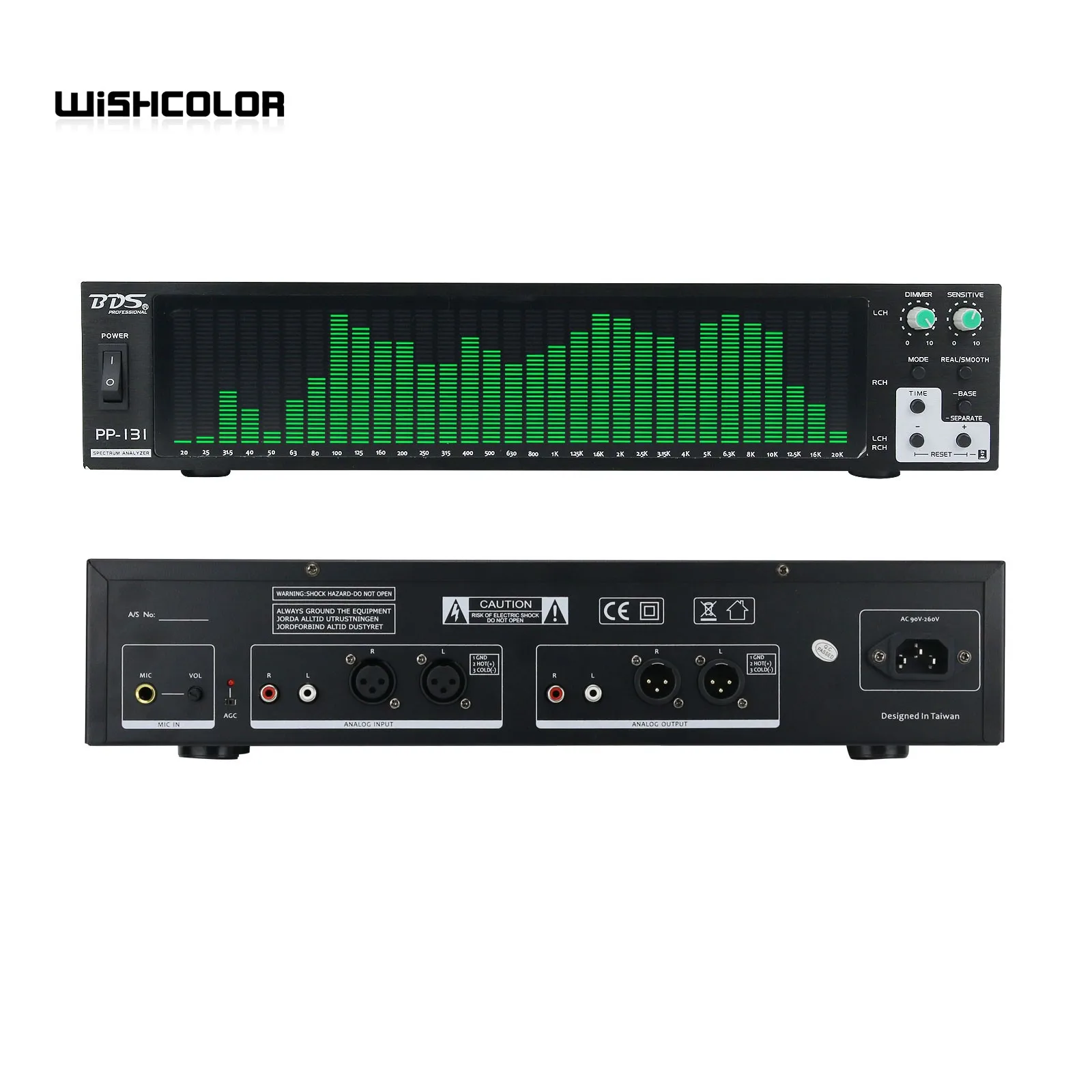 Wishcolor Bds Pp-131 Analizzatore Di Spettro Audio Verde/Blu/Bianco Display Indicatore Di Spettro Musicale Vu Meter 31 Segmenti
